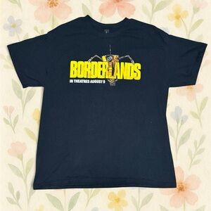 Borderlands Movie Promo T-Shirt Large Black Claptrap Marcus Theatres Mt Dew 2024